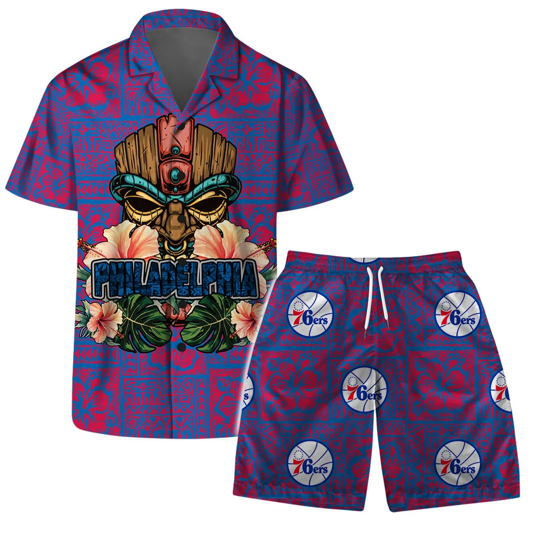 Athletic Fan Culture Hawaiian Shirt Set, Game Day Hawaiian Set NBA691