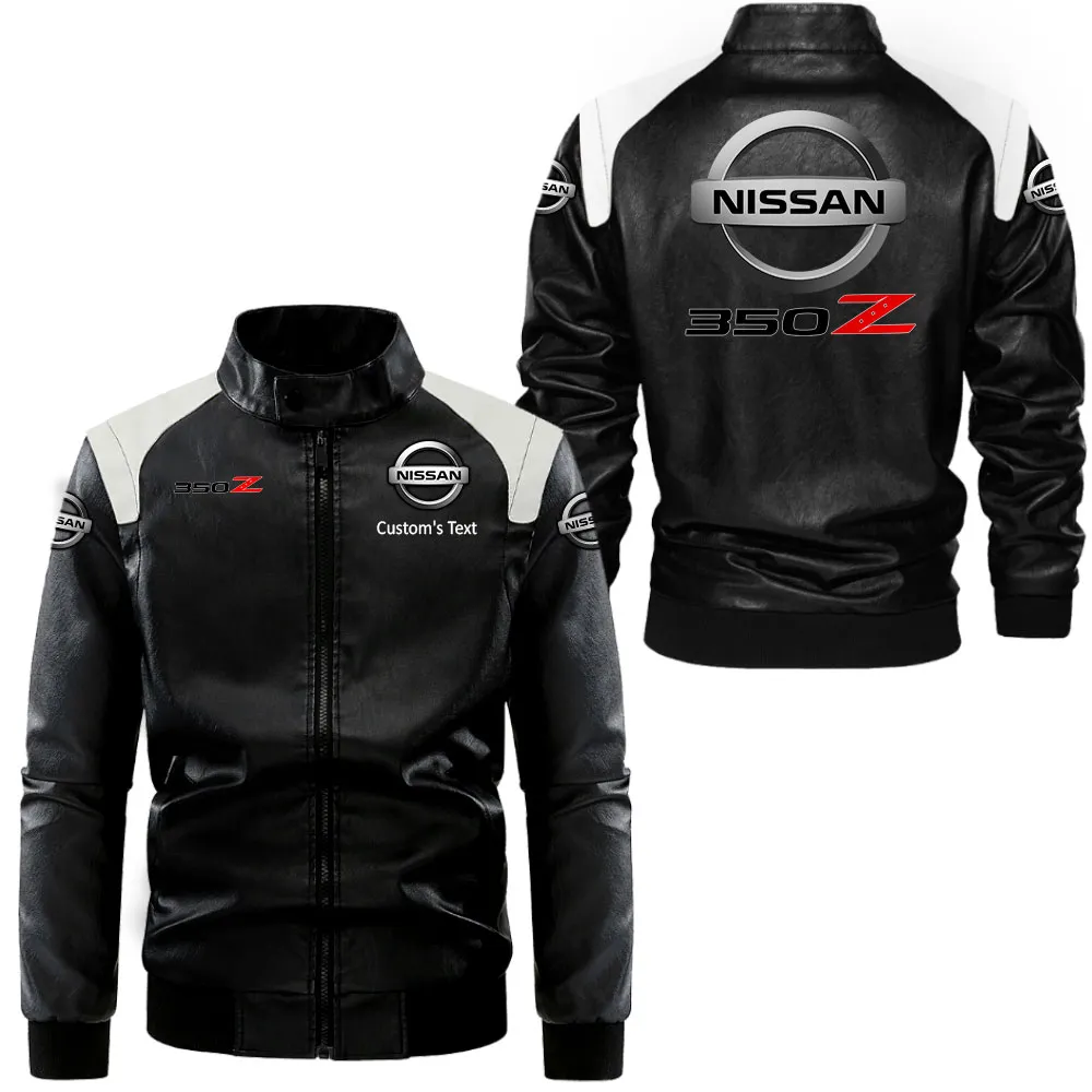 Bold Drive Black And White Leather Jacket, Rider Spirit Two-Tone Edge CAR080