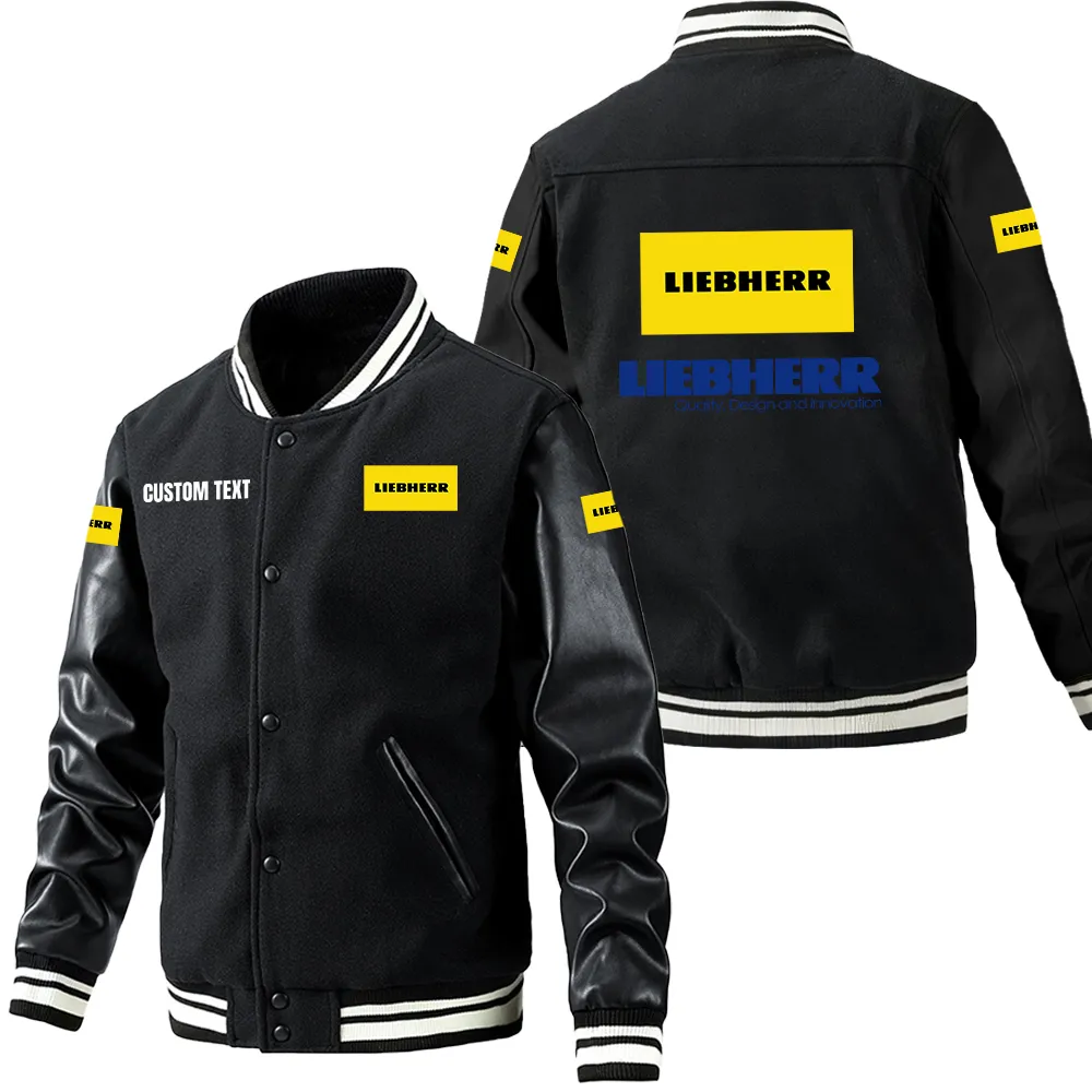 Bold Energy Leather Baseball Jacket, Garage Life Leather Jacket CAR180 - Black