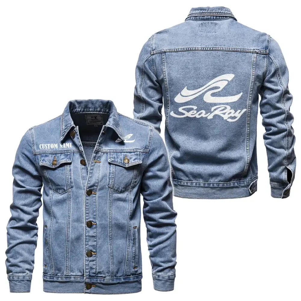 Bold Motion Denim Jacket, Durable Denim Road Spirit CAR190 - Light Blue