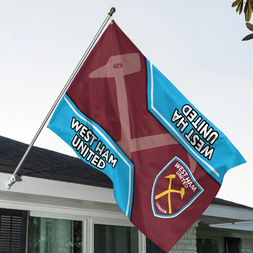 Bordeaux-Blauer Stolz Flag 3D Print, Fan Collective Flag HVN1167WH