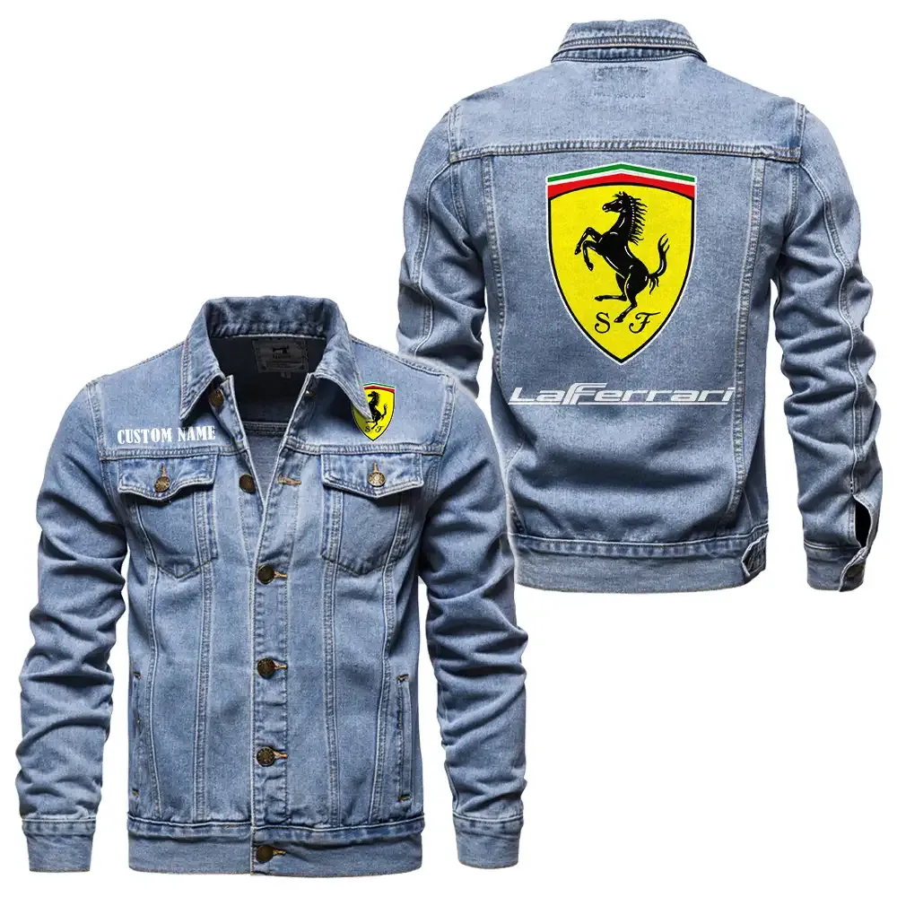 Built Fast Denim Jacket, Performance Denim for Riders CAR190 - Light Blue