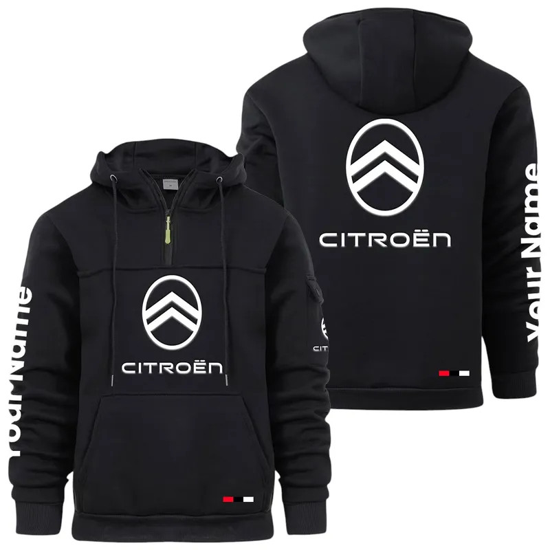 City Car Large Pocket Hoodie, Everyday Road-Ready Pullover CAR514 - Black