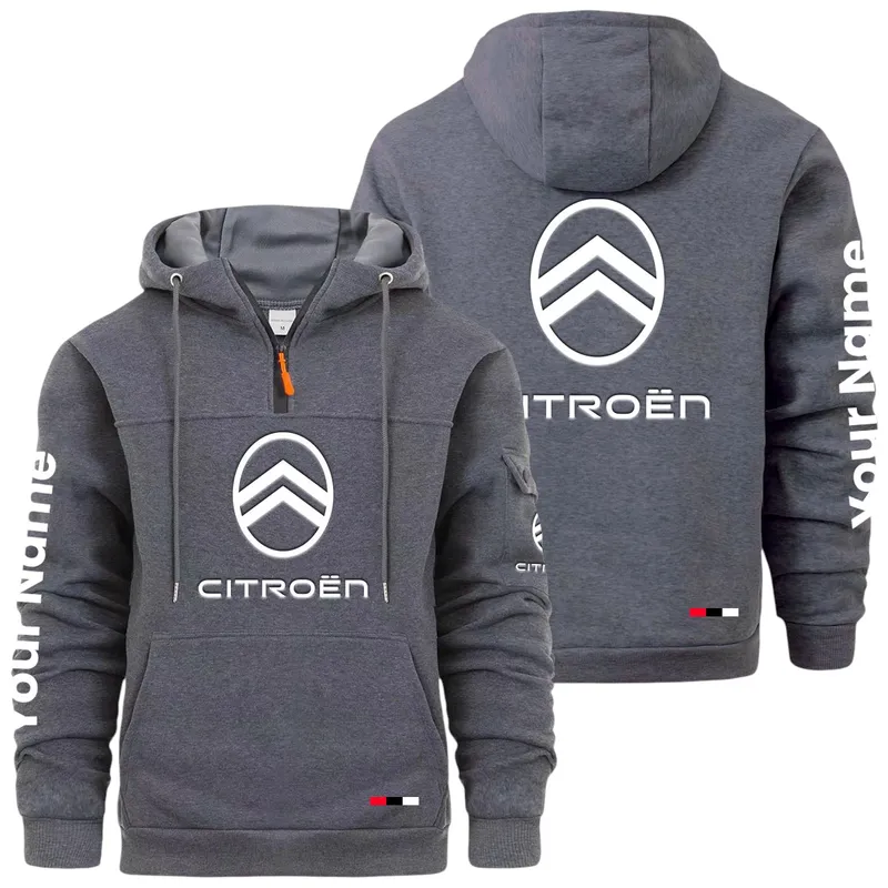 City Car Large Pocket Hoodie, Everyday Road-Ready Pullover CAR514 - Dark Gray