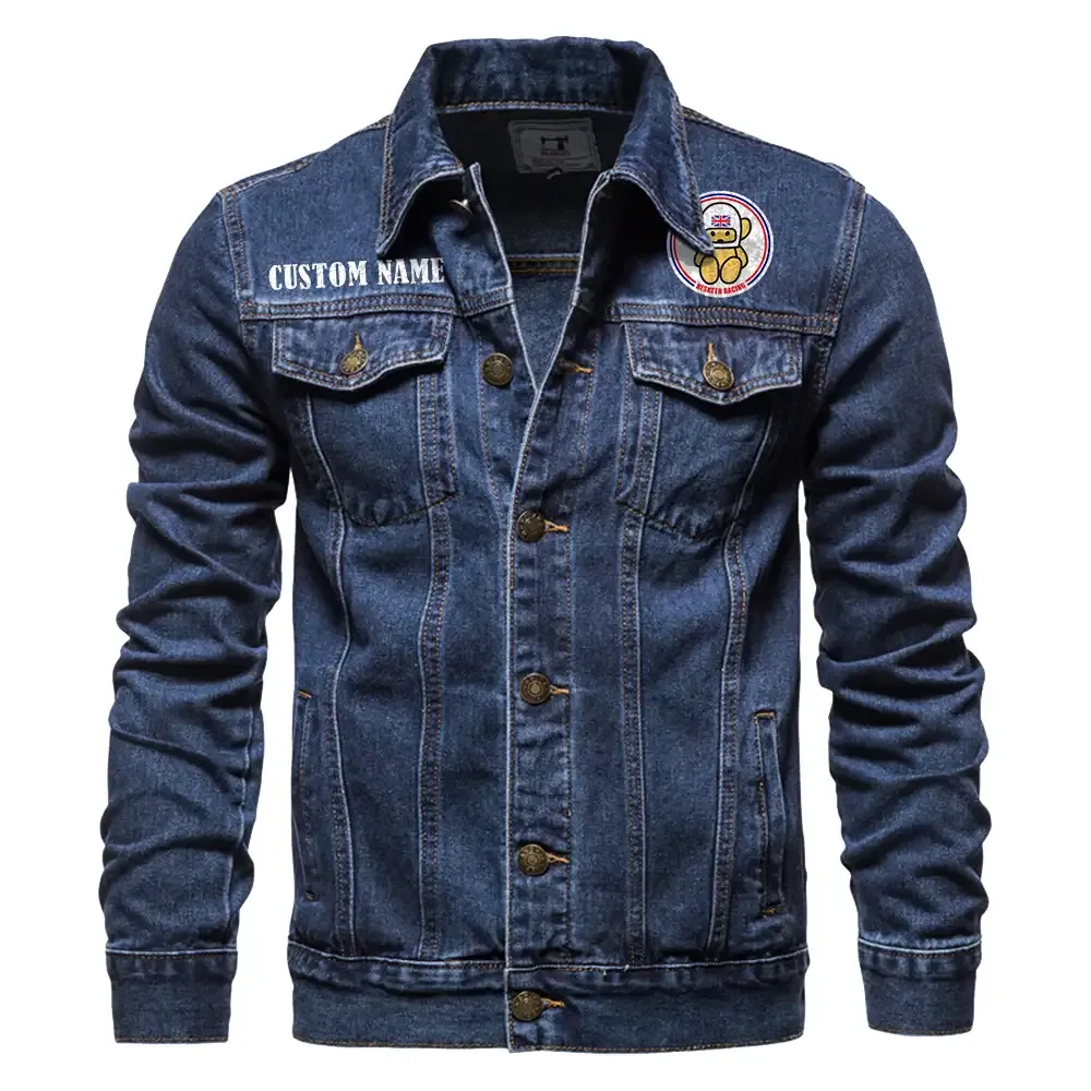 Classic Motion Denim Jacket, Rugged Denim for Gearheads CAR190 - Dark Blue