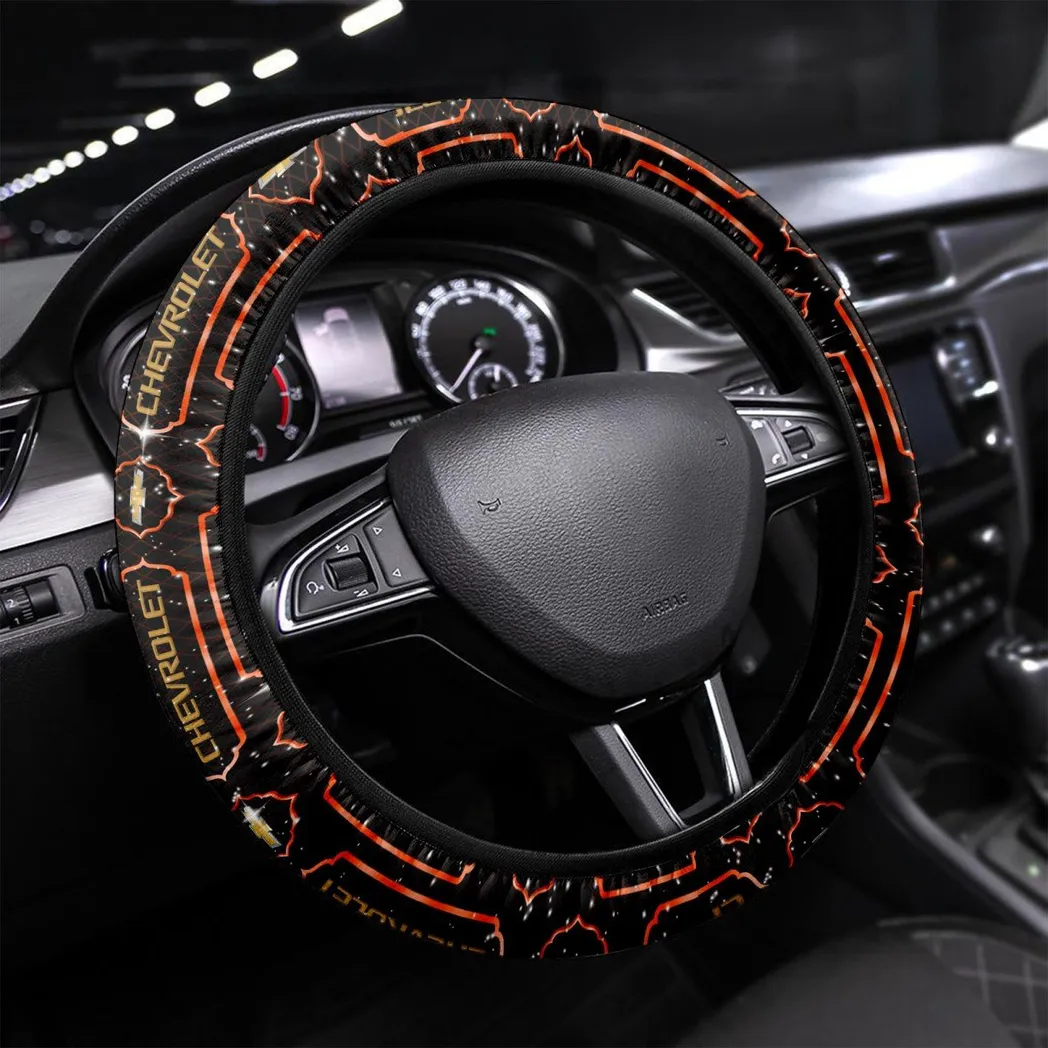 Classic Roadster Steering Wheel Cover 3D Print, Road-Ready Driver Wheel Cover CAR550 - Orange