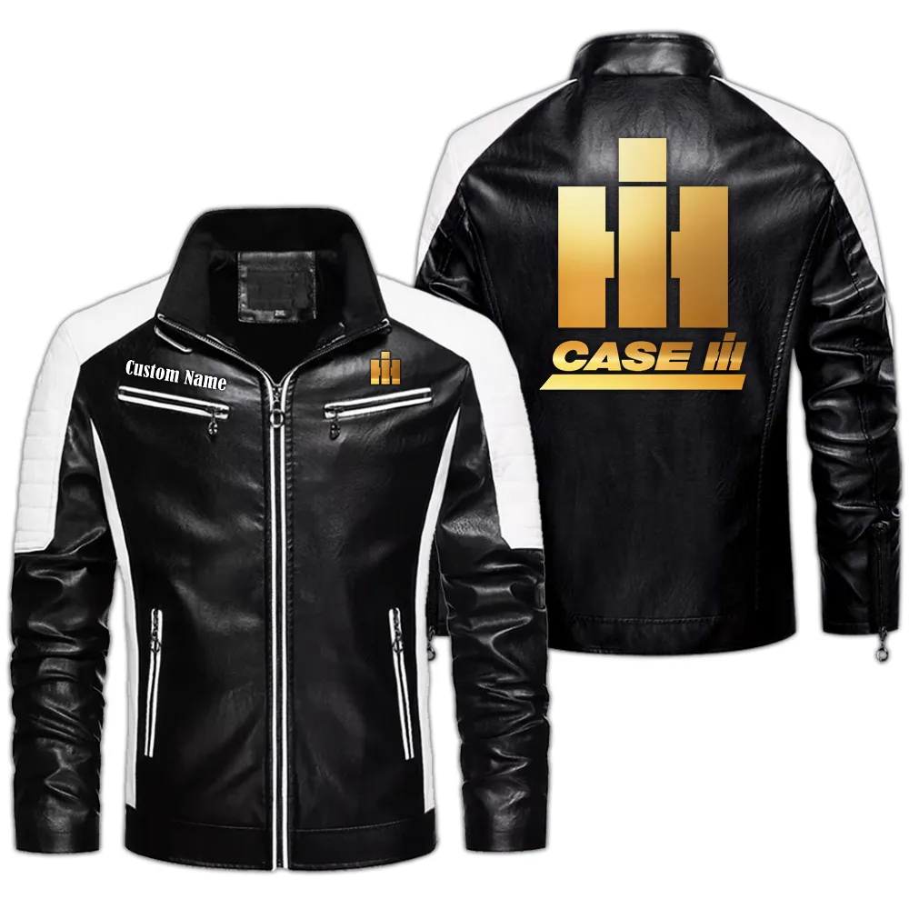Cultivation Machine Men's Pu Leather Jacket, Road-Ready PU Leather Style CAR040 - Black