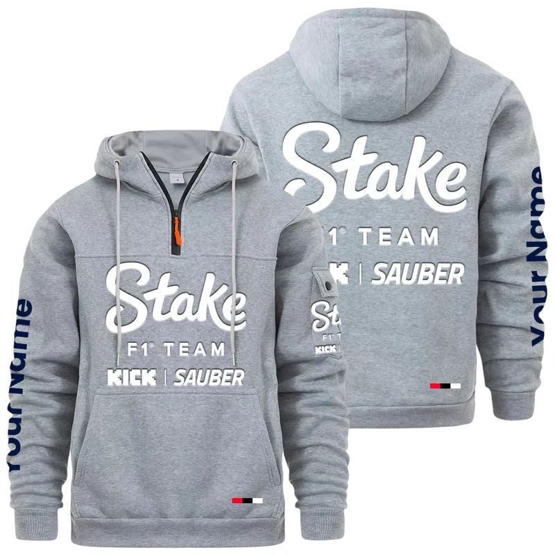 Cultural Motion Large Pocket Hoodie, Rugged Streetwear Car Hoodie CAR514 - Light Gray