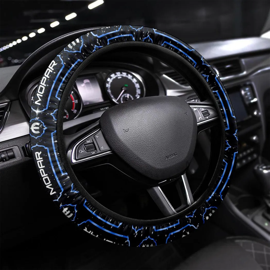 Custom Car Culture Steering Wheel Cover 3D Print, Classic Car Style Wheel Cover CAR550 - Blue