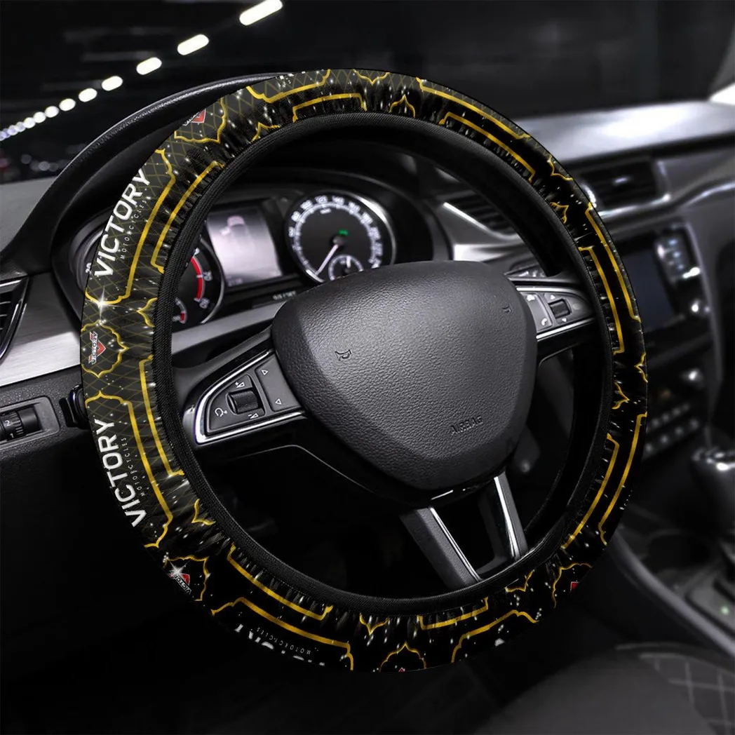 Custom Cruiser Steering Wheel Cover 3D Print, All-Season Driver's Grip Cover CAR550 - Yellow