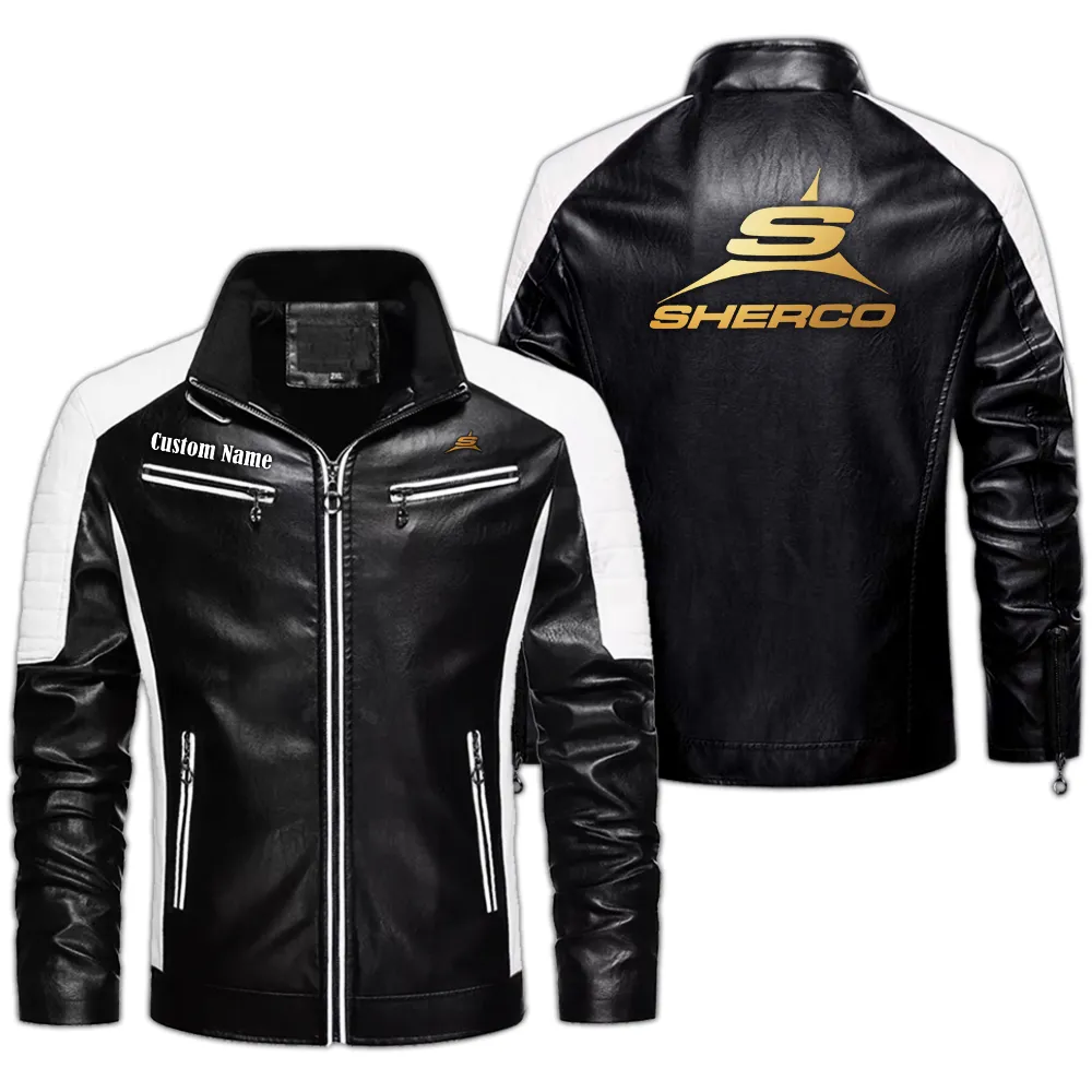 Dirt Bike Men's Pu Leather Jacket, Gearhead Pride in PU CAR040 - Black
