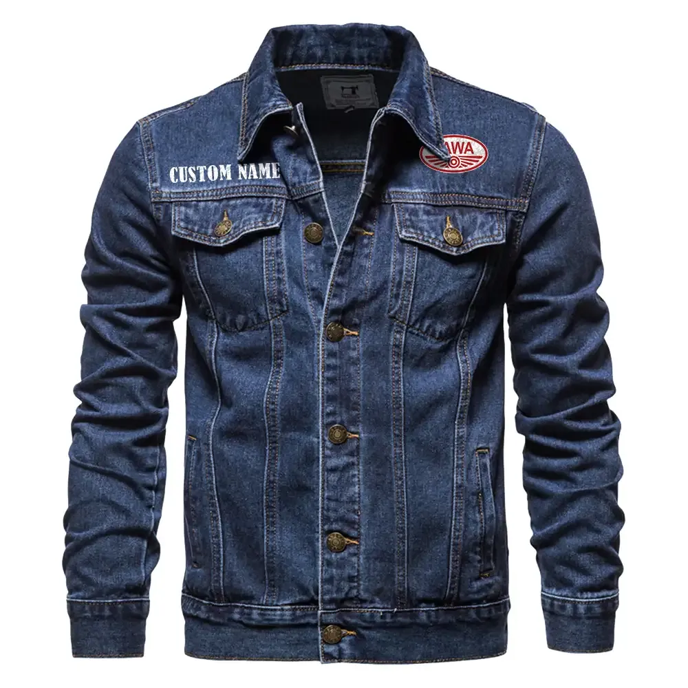 Durable Fit Denim Jacket, Rugged Jacket Garage Comfort CAR190 - Dark Blue