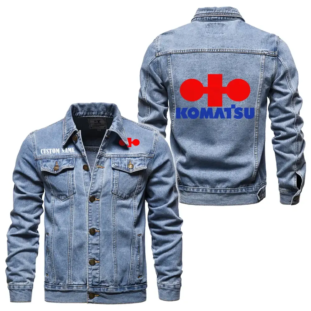 Earth Mover Denim Jacket, True Gearhead Denim Look CAR190 - Light Blue