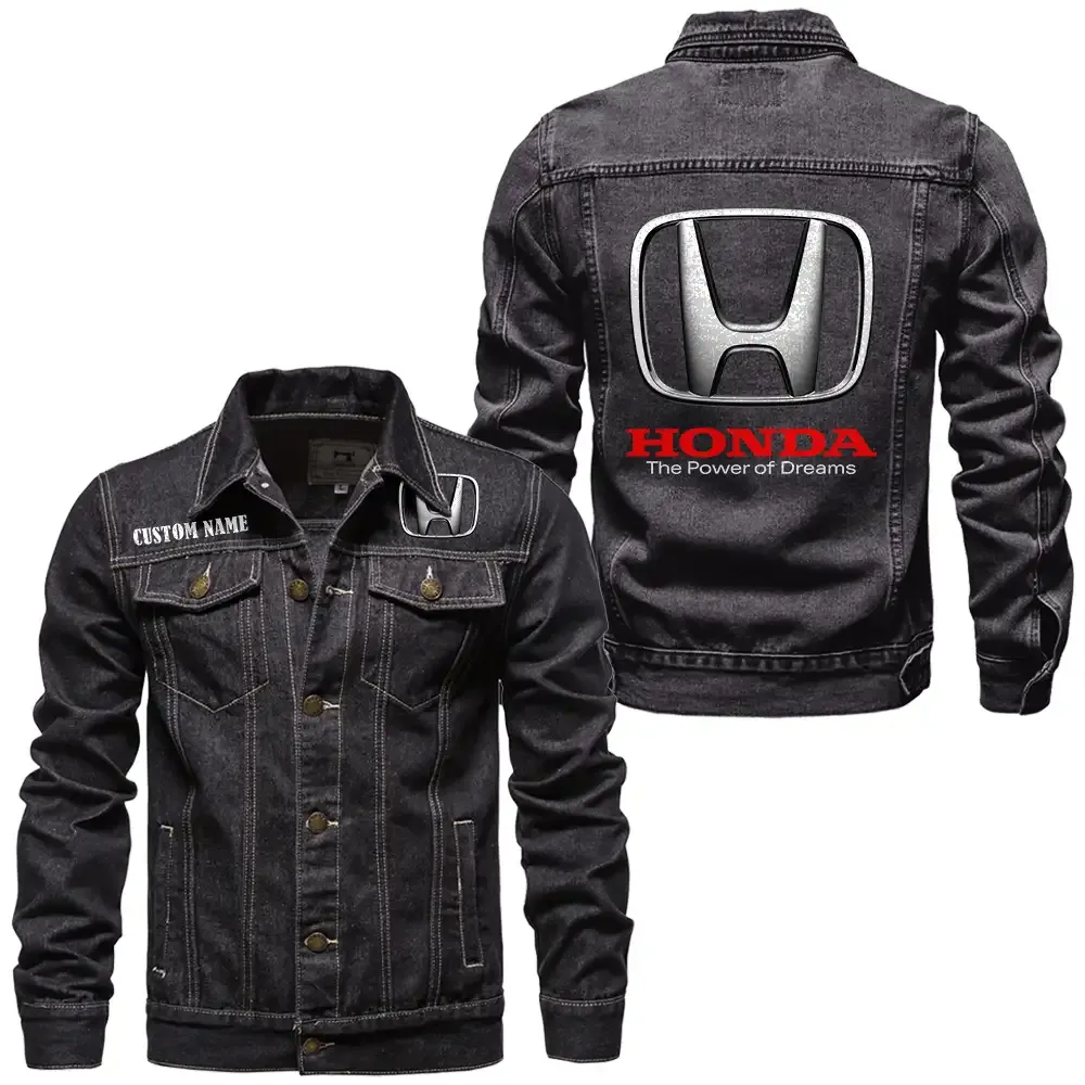 Electric Car Denim Jacket, Denim Spirit for Drivers CAR190 - Black
