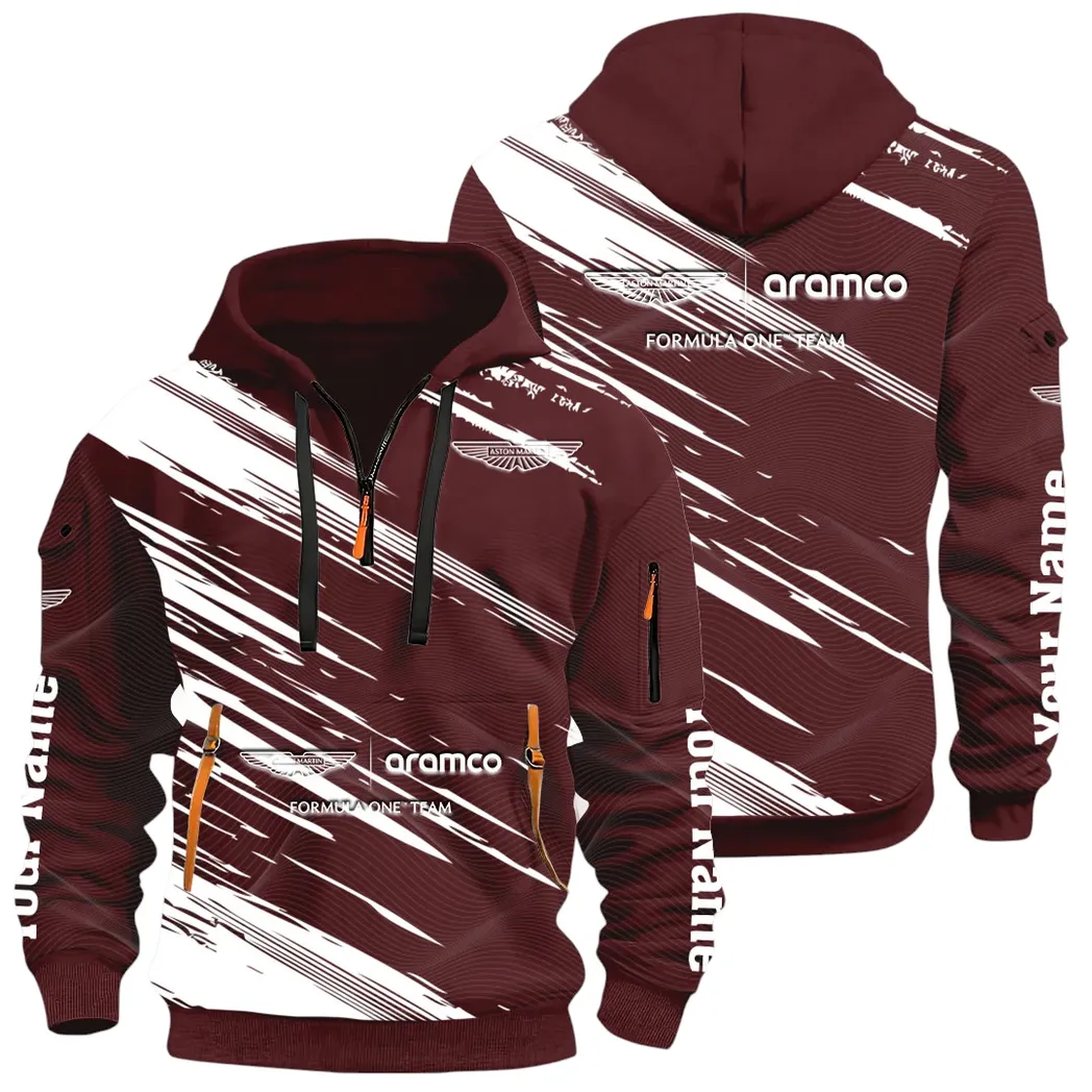 Elegant Grand Tourer Hoodie Half Zip 3D, Casual Fit for Everyday Wear Hoodie CAR514 - Dark Red