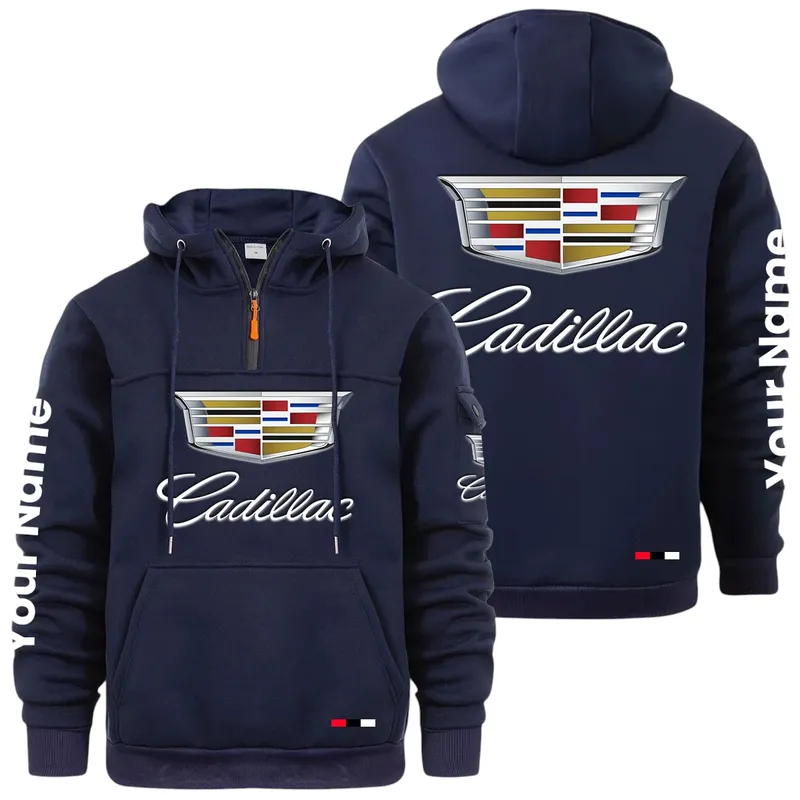Elegant Touring Car Large Pocket Hoodie, Everyday Road-Ready Pullover CAR514 - Navy