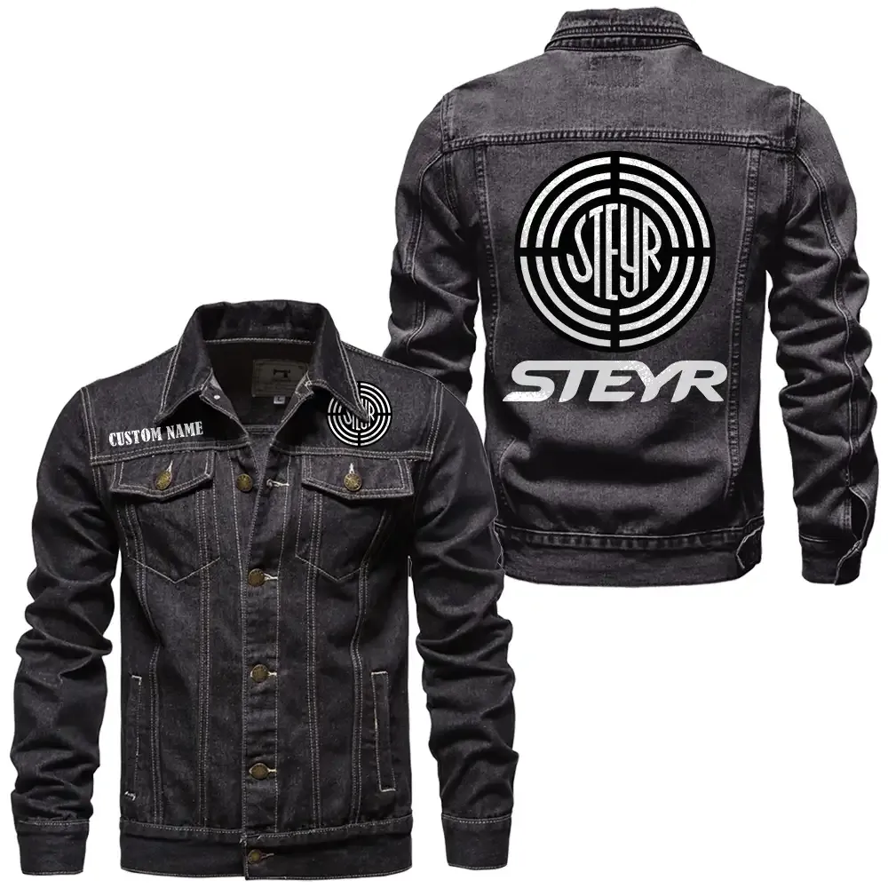 Engine Drive Denim Jacket, Car Culture Denim Style CAR190 - Black