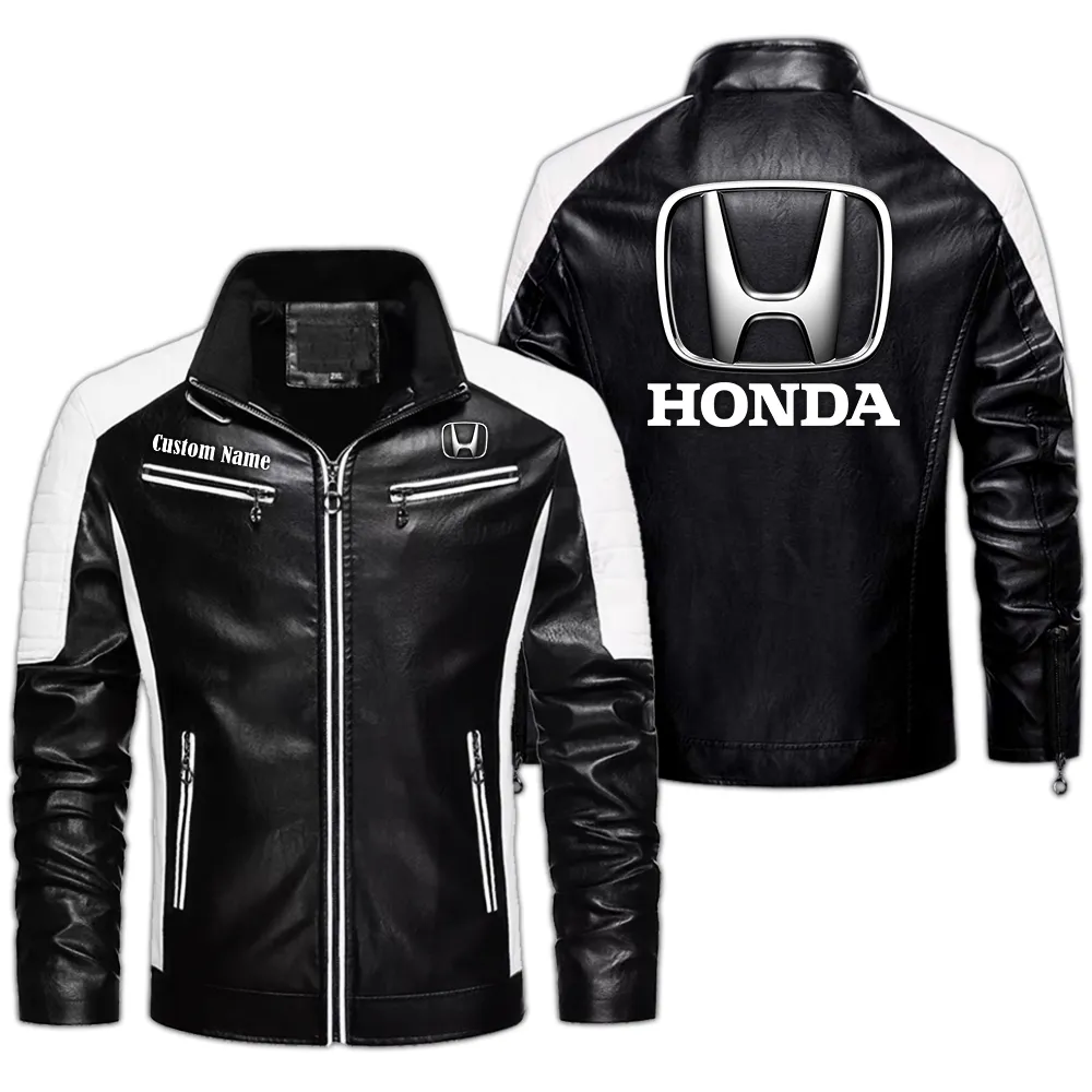 Engine Spirit Men's Pu Leather Jacket, Road Tested PU Leather CAR040 - Black