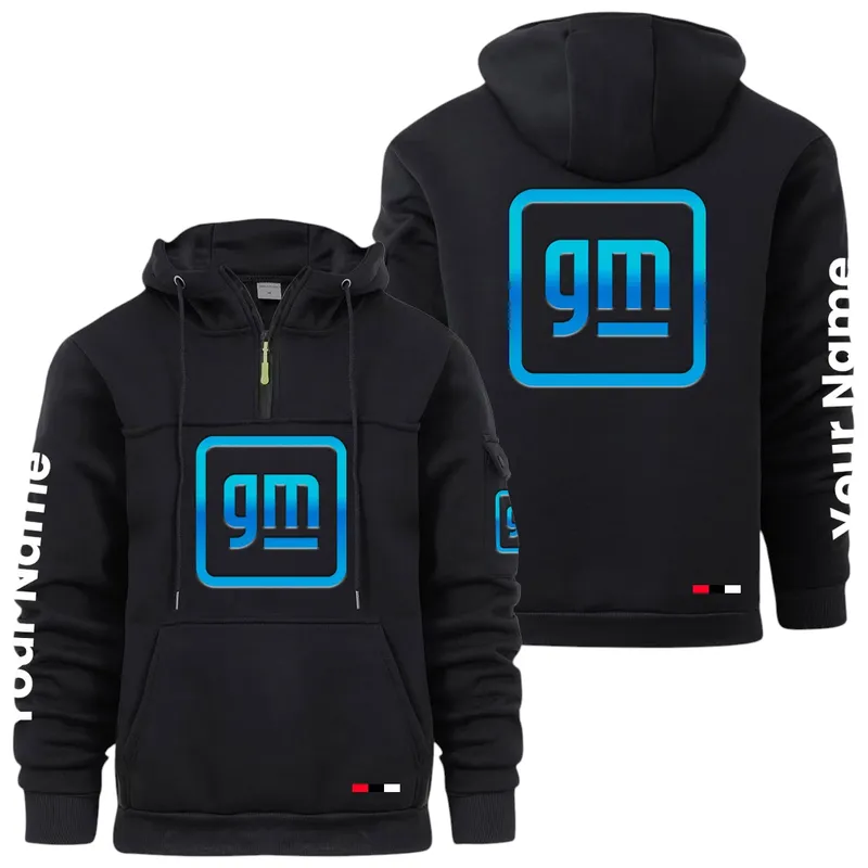 Engine & Vehicle Line Large Pocket Hoodie, Gearhead Streetwear Pullover CAR514 - Black