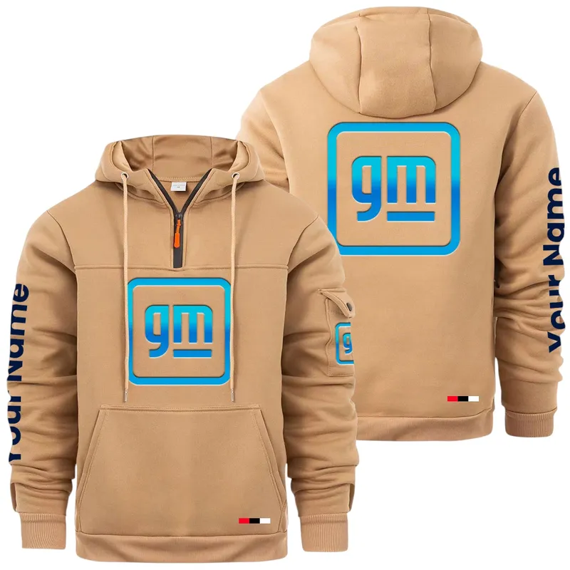 Engine & Vehicle Line Large Pocket Hoodie, Gearhead Streetwear Pullover CAR514 - Khaki