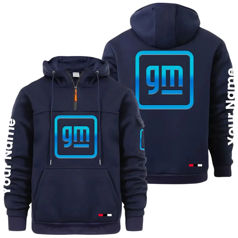 Engine & Vehicle Line Large Pocket Hoodie, Gearhead Streetwear Pullover CAR514 - Navy