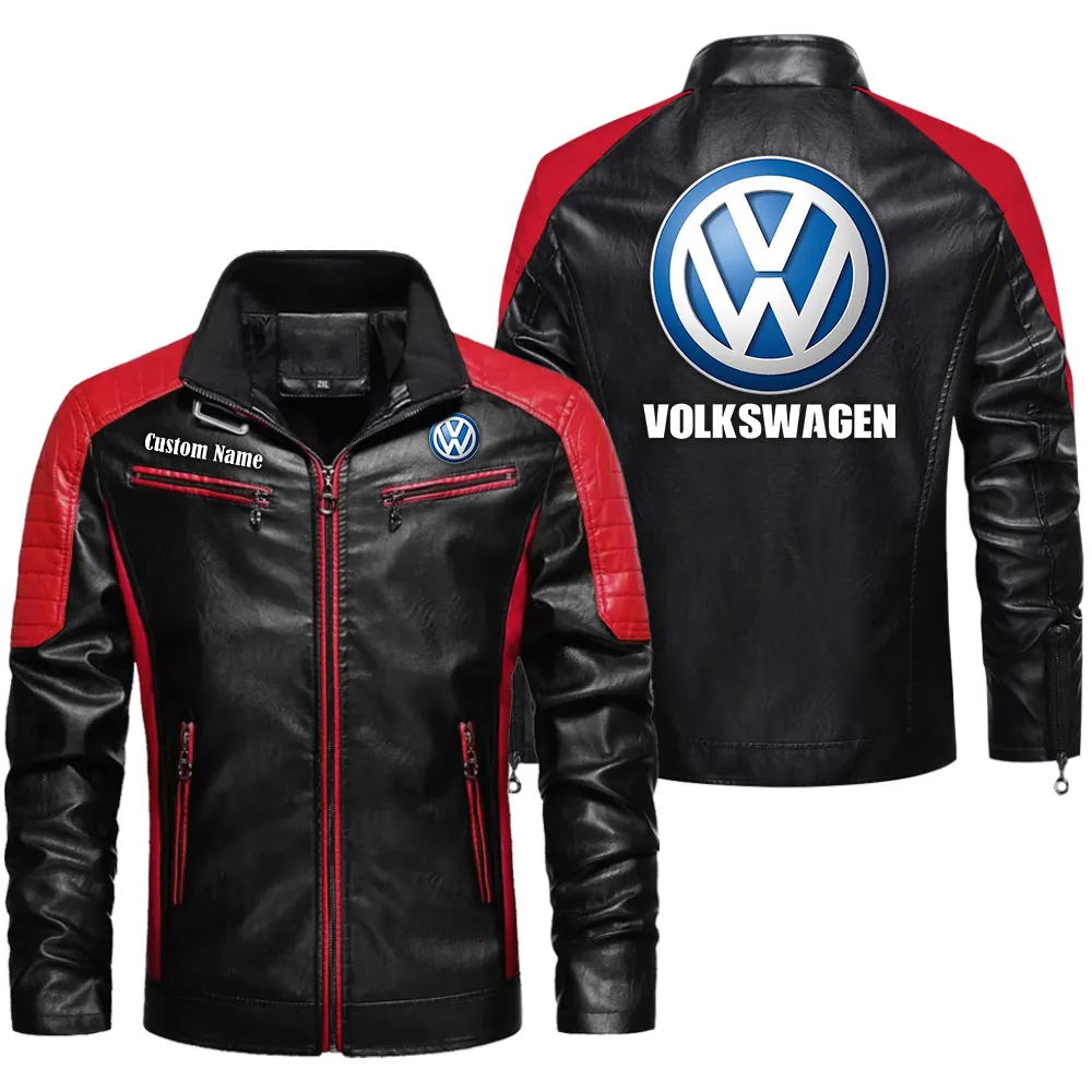Everyday Gear Men's Pu Leather Jacket, Car Culture PU Jacket CAR040 - Red