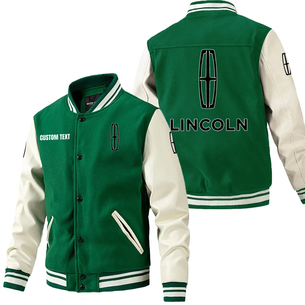 Executive Car Leather Baseball Jacket, Garage Style Leather Jacket CAR180 - Green