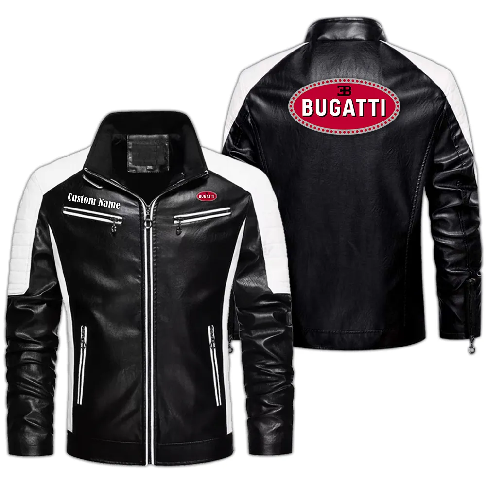Exotic Automobile Men's Pu Leather Jacket, Road-Ready PU Leather Style CAR040 - Black