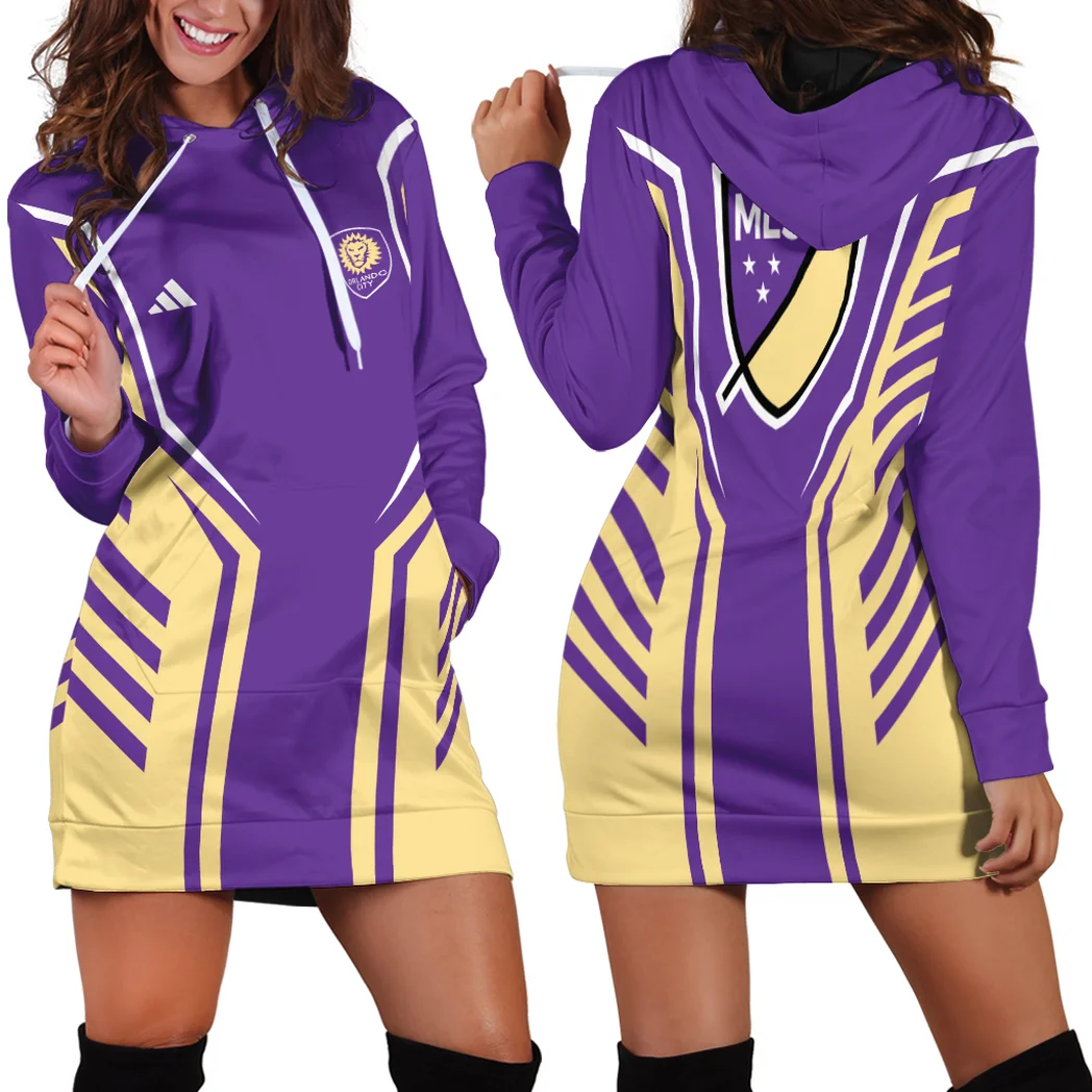 Fan Flow Hoodie Dress, Lifestyle Women's Hoodie Dress HVN1310OC