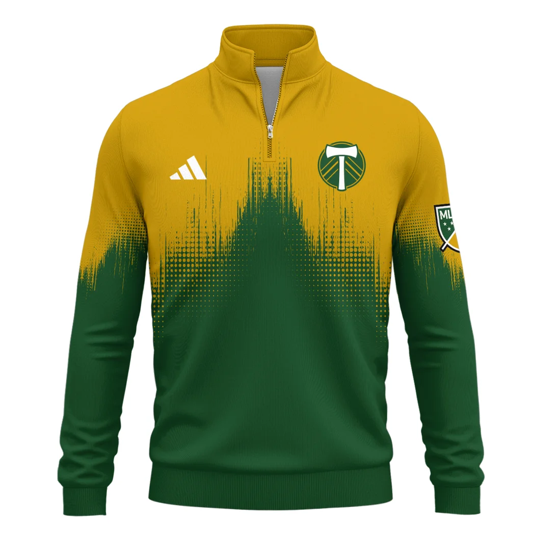 Fan Spirit Quarter-Zip Sweatshirt, Modern Sport Fan Sweatshirt HVN1312PT - Image 2