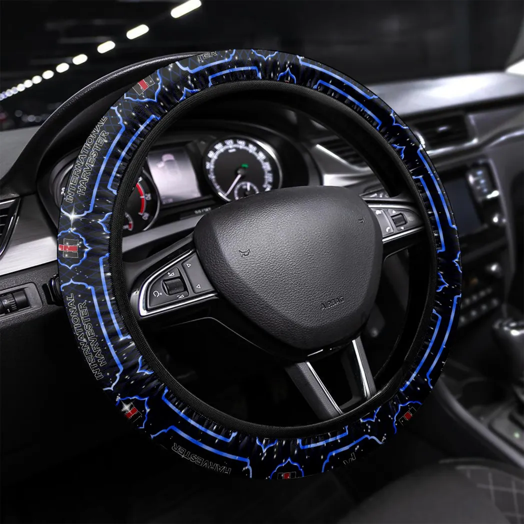 Farm Machine Steering Wheel Cover 3D Print, Performance Grip Steering Cover CAR550 - Blue