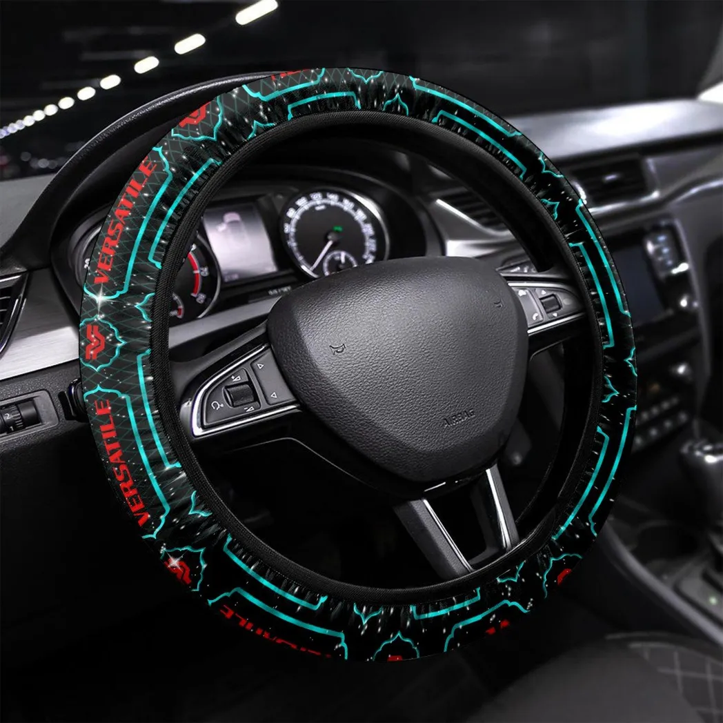 Field Tractor Steering Wheel Cover 3D Print, Sport-Inspired Steering Wheel Cover CAR550 - Cyan