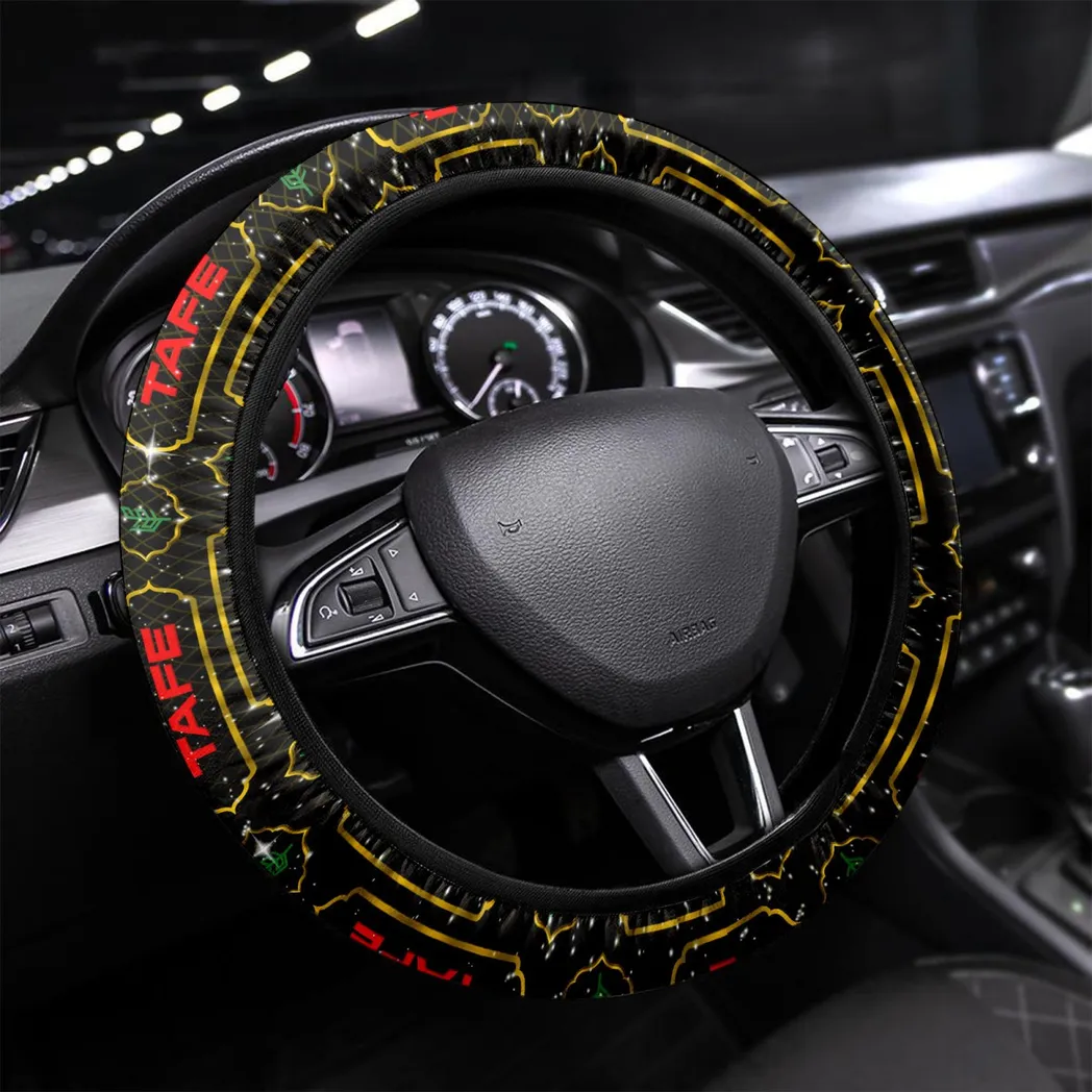 Field Work Tractor Steering Wheel Cover 3D Print, Durable Custom Drive Cover CAR145 - Yellow