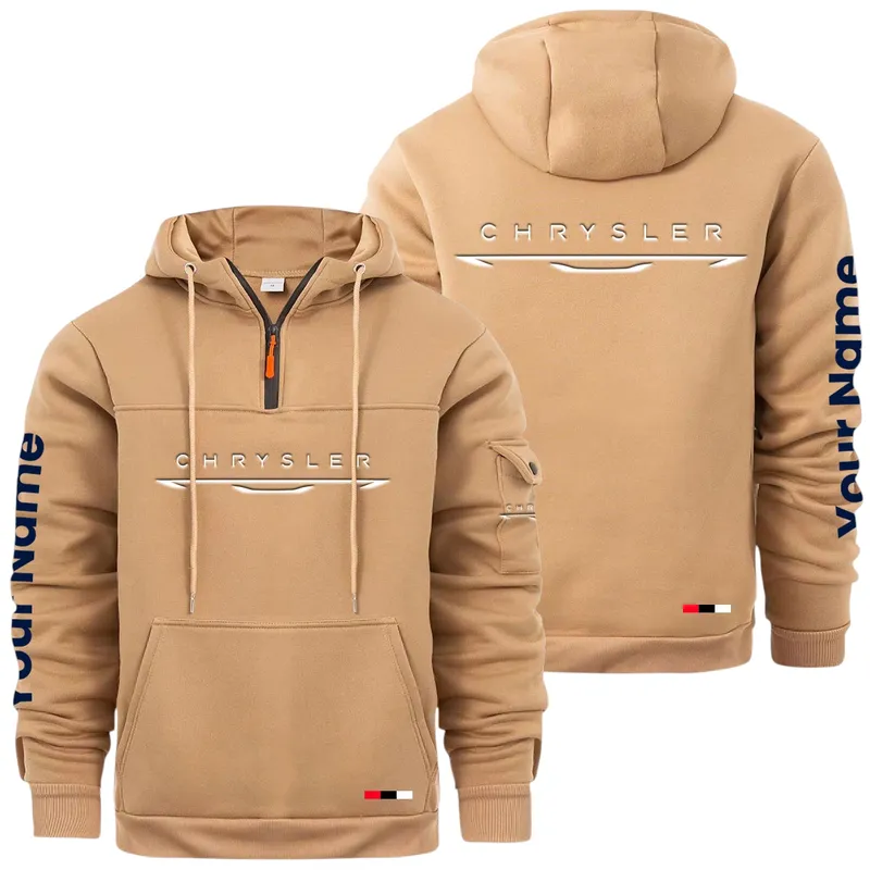 Full-Size Car Large Pocket Hoodie, Automotive Spirit Pocket Hoodie CAR514 - Khaki