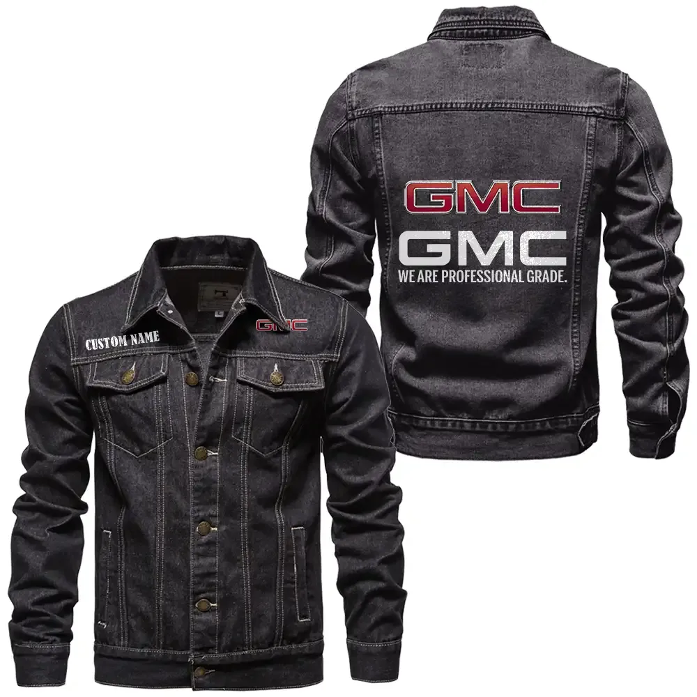 Full-Size Pickup Denim Jacket, Classic Fit Gearhead Spirit CAR190 - Black