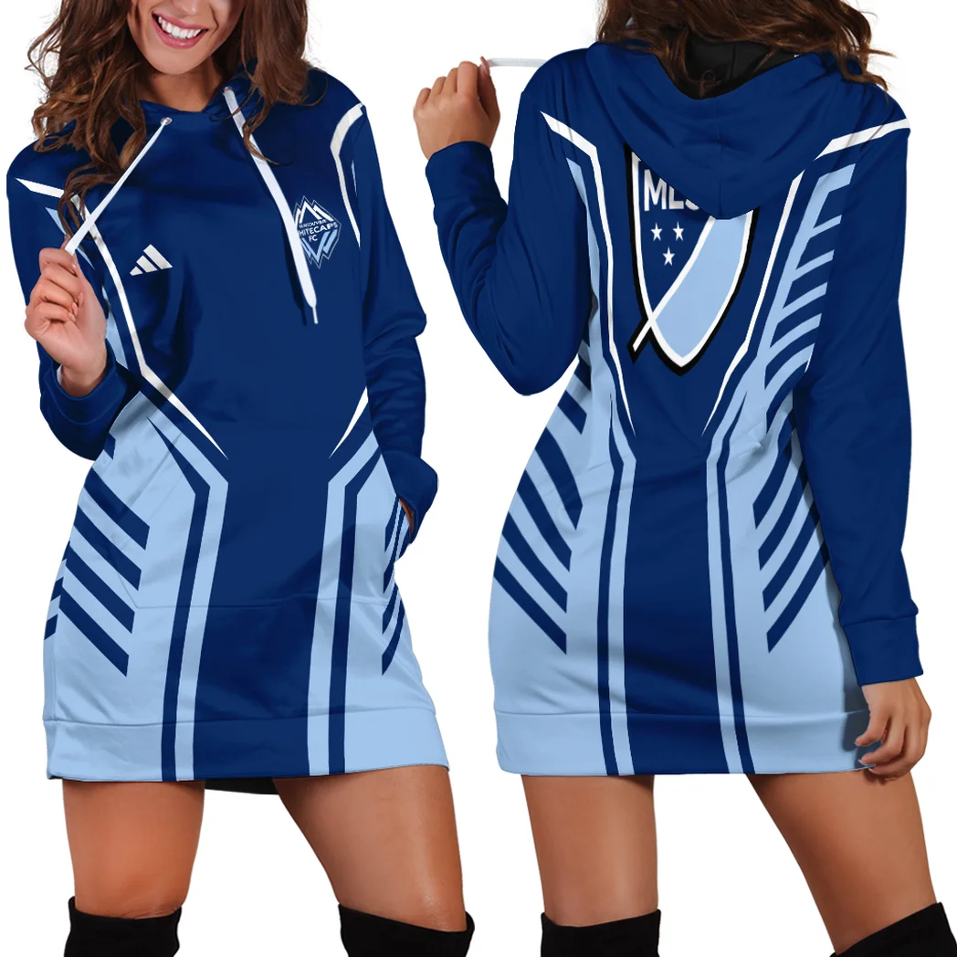 Game Spirit Hoodie Dress, Sport Culture Hoodie Dress HVN1310VW