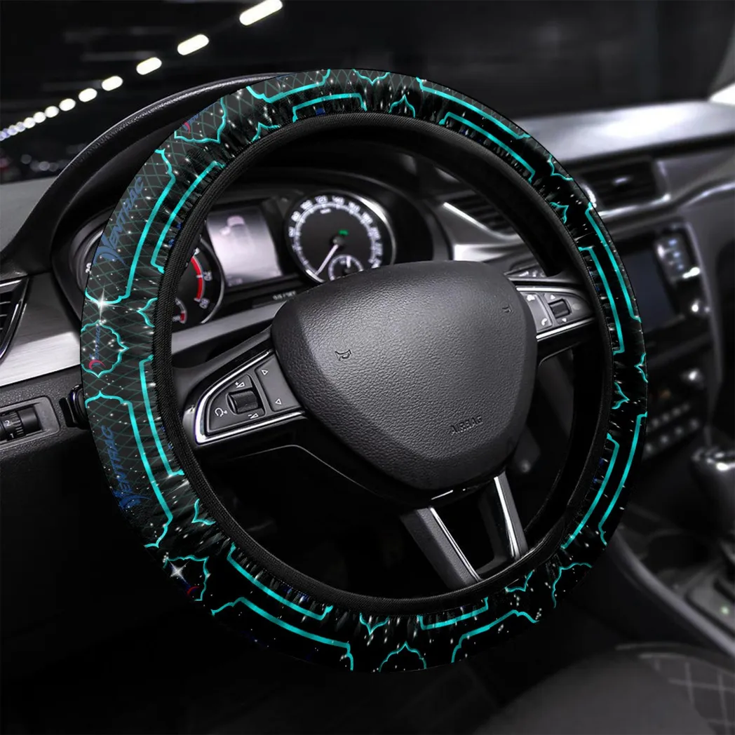 Garden Tractor Steering Wheel Cover 3D Print, Auto Fan Comfort Wheel Cover CAR145 - Cyan