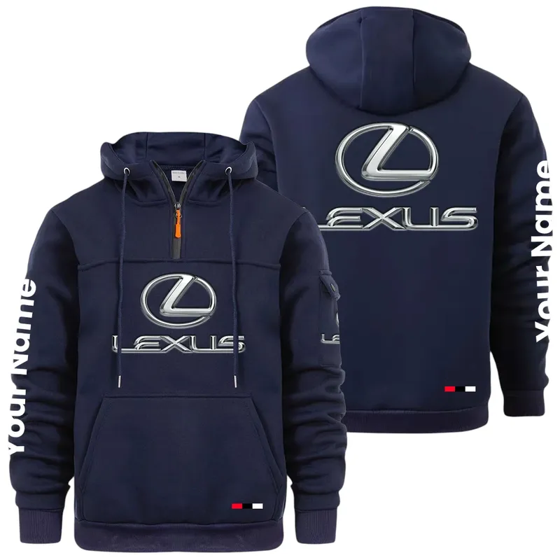 Grand Touring Auto Large Pocket Hoodie, Garage-Ready Lifestyle Hoodie CAR514 - Navy
