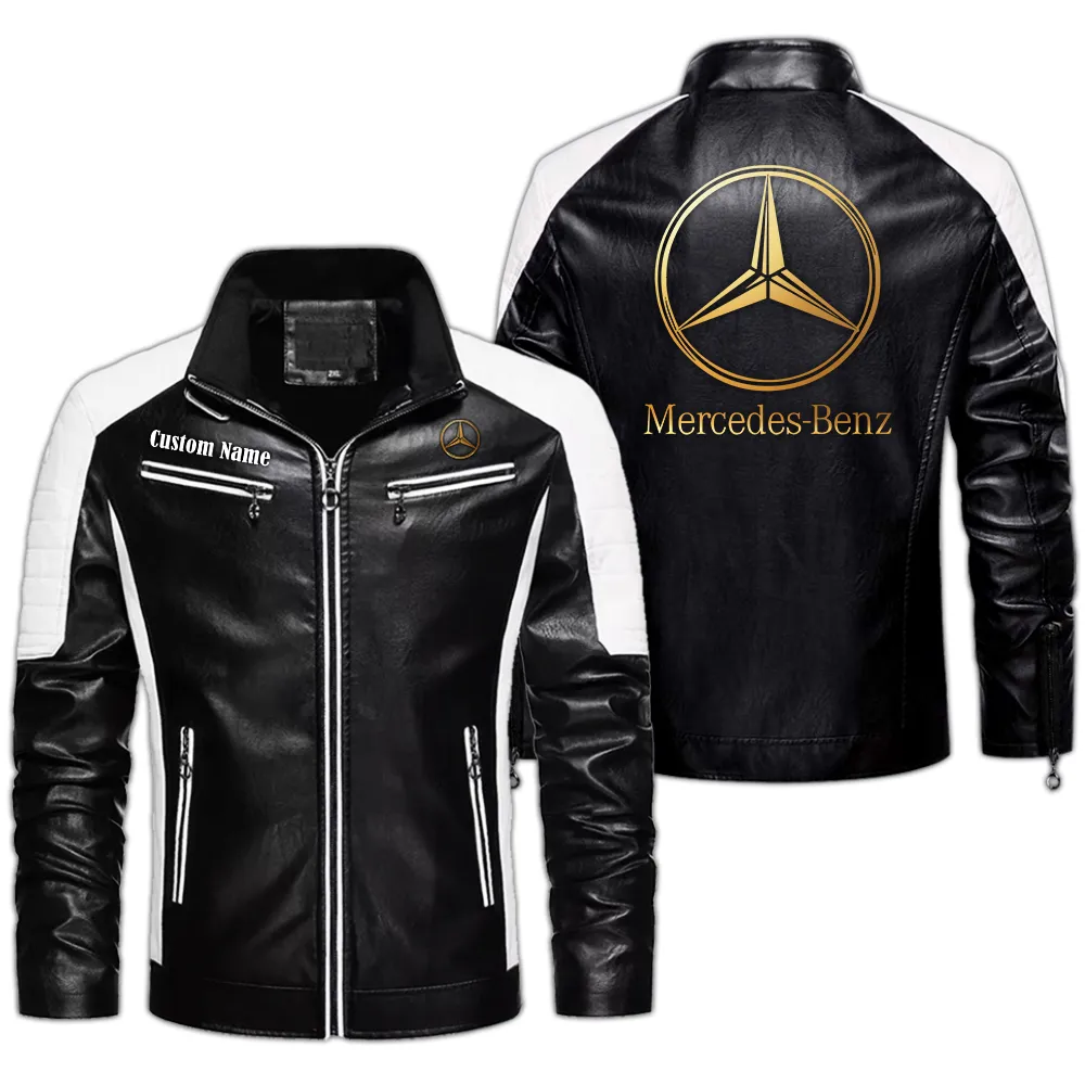 Grand Touring Auto Men's Pu Leather Jacket, Rugged PU Jacket for Gearheads CAR040 - Black