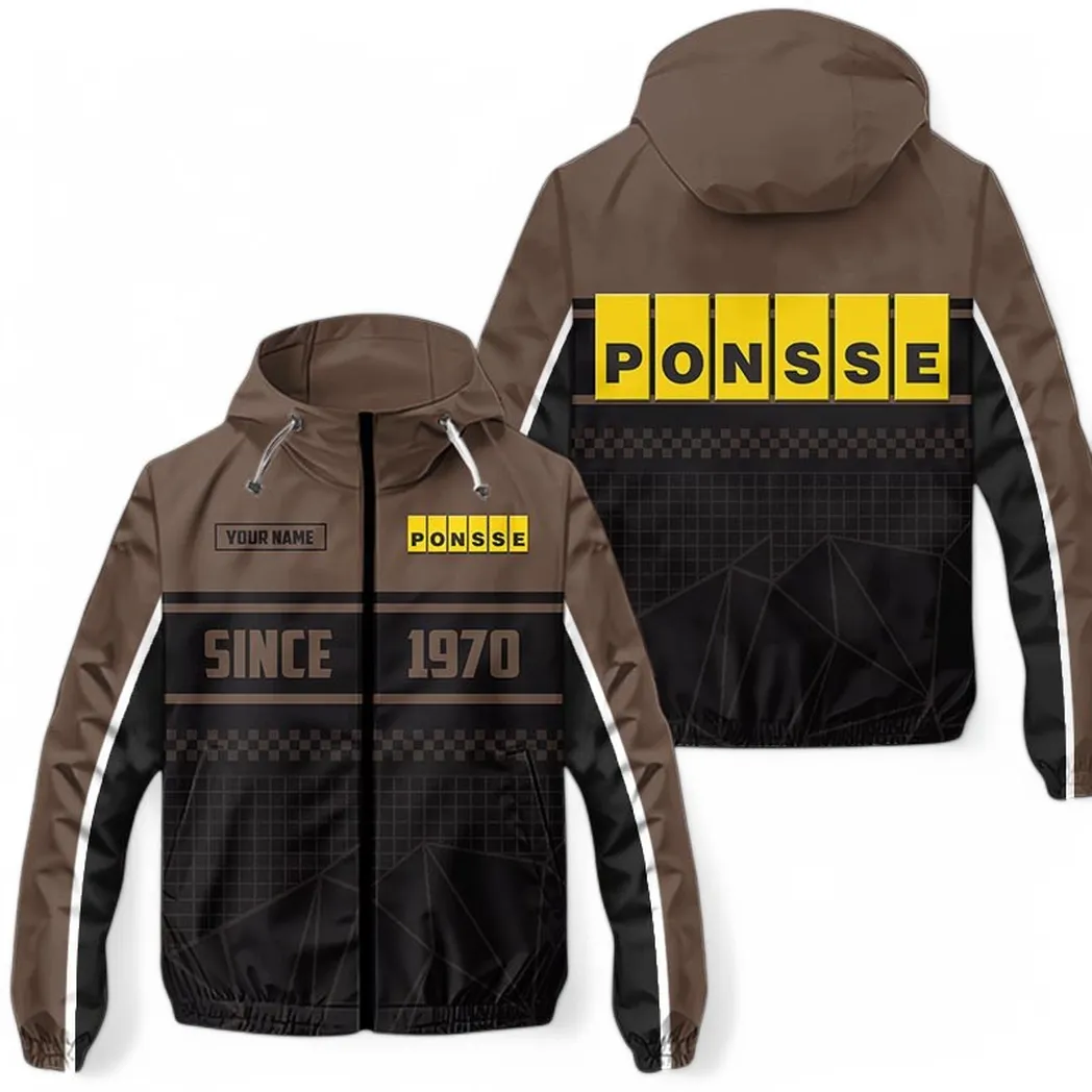 Harvesting Machine Windbreaker Jacket, Performance Fan Jacket CAR305 - Brown