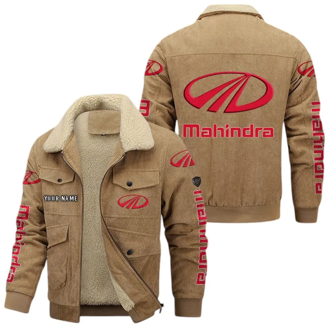 Heavy-Duty Tractor Thickened Corduroy Jacket, Classic Corduroy Fan Outerwear CAR149 - Khaki