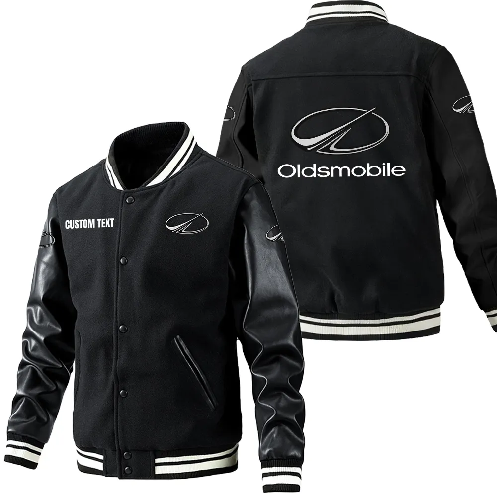 Heritage Vehicle Leather Baseball Jacket, Car Lover's Leather Jacket CAR180 - Black