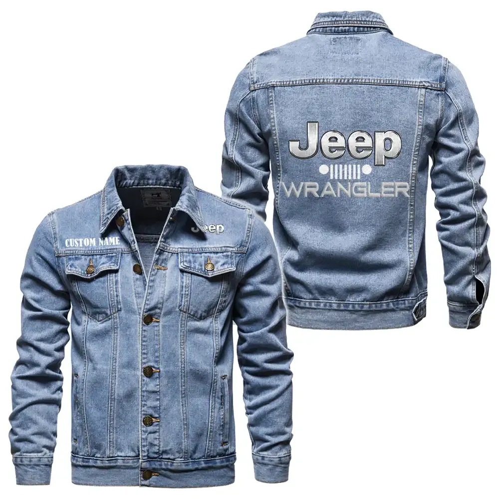 High-Class Speed Automobile Denim Jacket, Denim Spirit for Drivers CAR190 - Light Blue