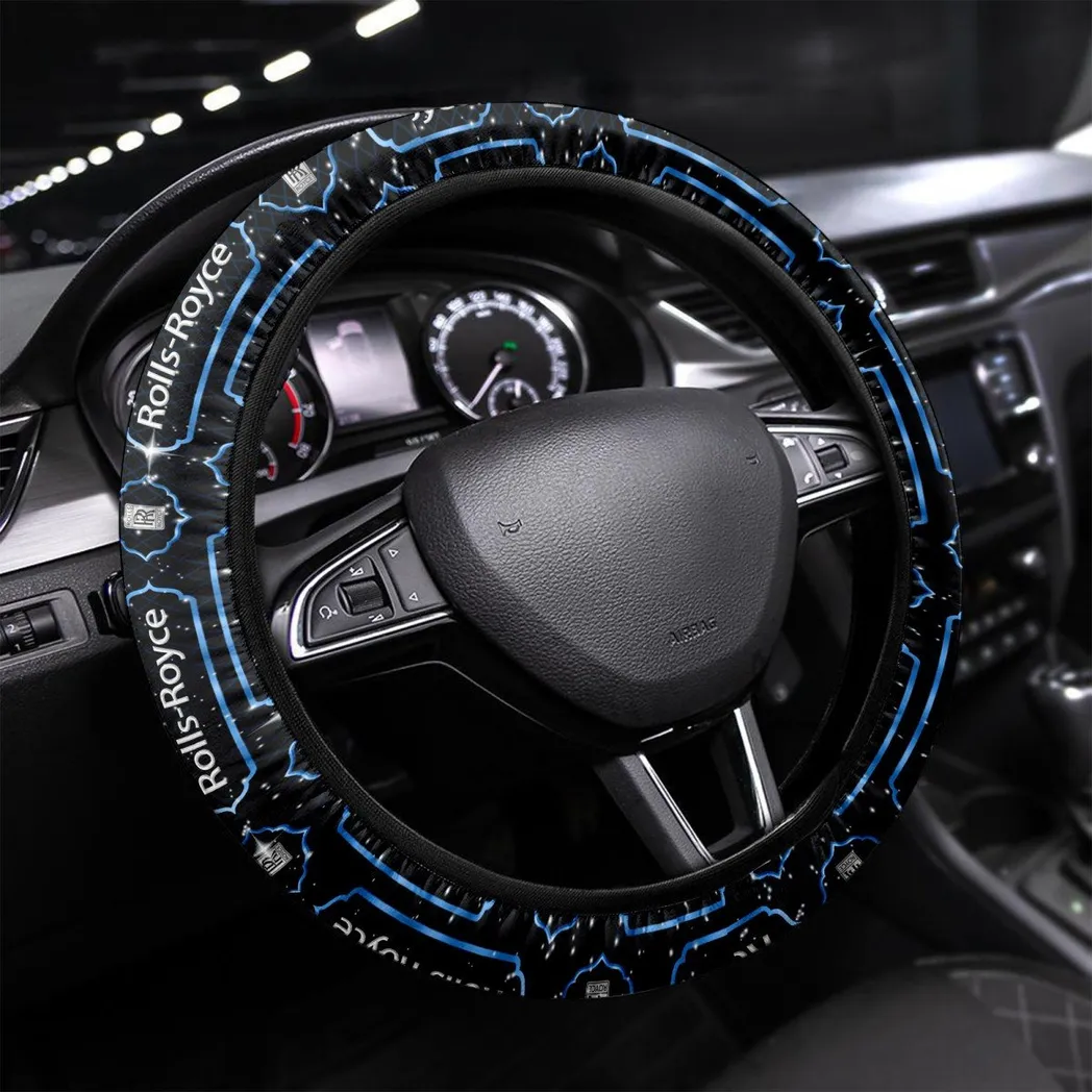 High-End Coupe Steering Wheel Cover 3D Print, Auto Fan Comfort Wheel Cover CAR550 - Blue