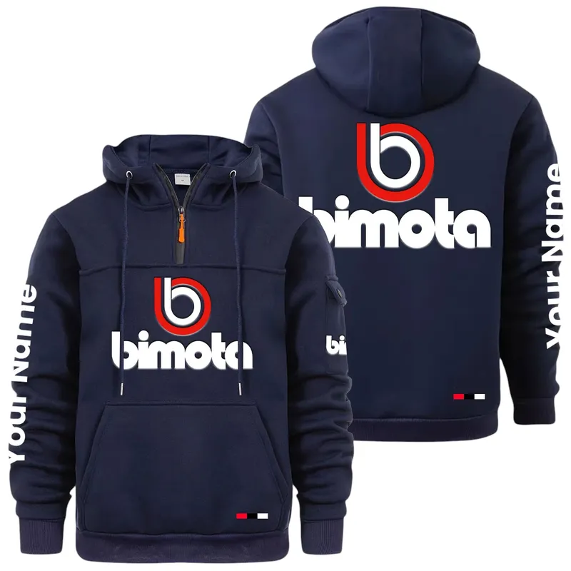 High-End Motorcycle Large Pocket Hoodie, Car Enthusiast Everyday Hoodie CAR514 - Navy