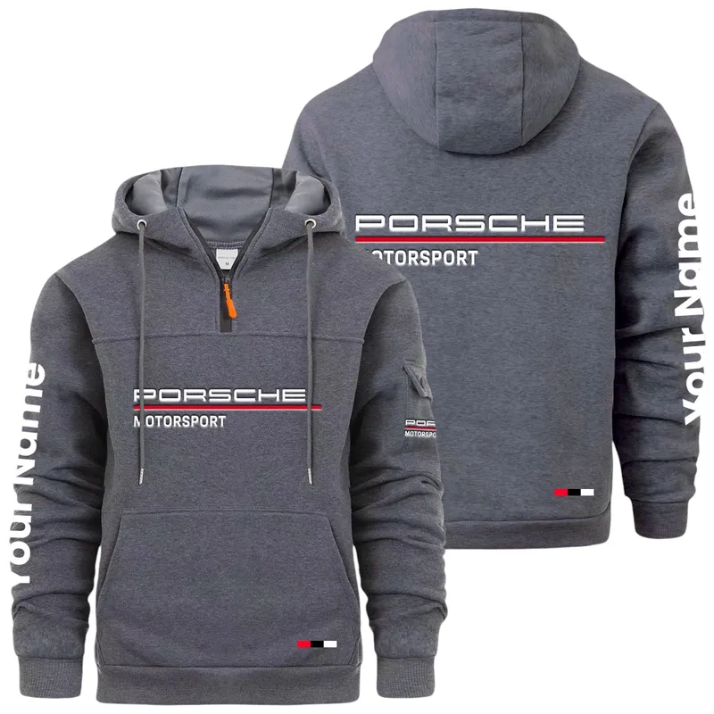 High-Speed Roadster Large Pocket Hoodie, Garage-Ready Lifestyle Hoodie CAR514 - Dark Gray
