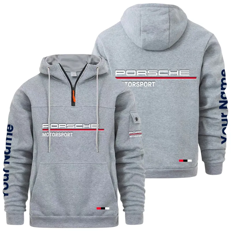 High-Speed Roadster Large Pocket Hoodie, Garage-Ready Lifestyle Hoodie CAR514 - Light Gray