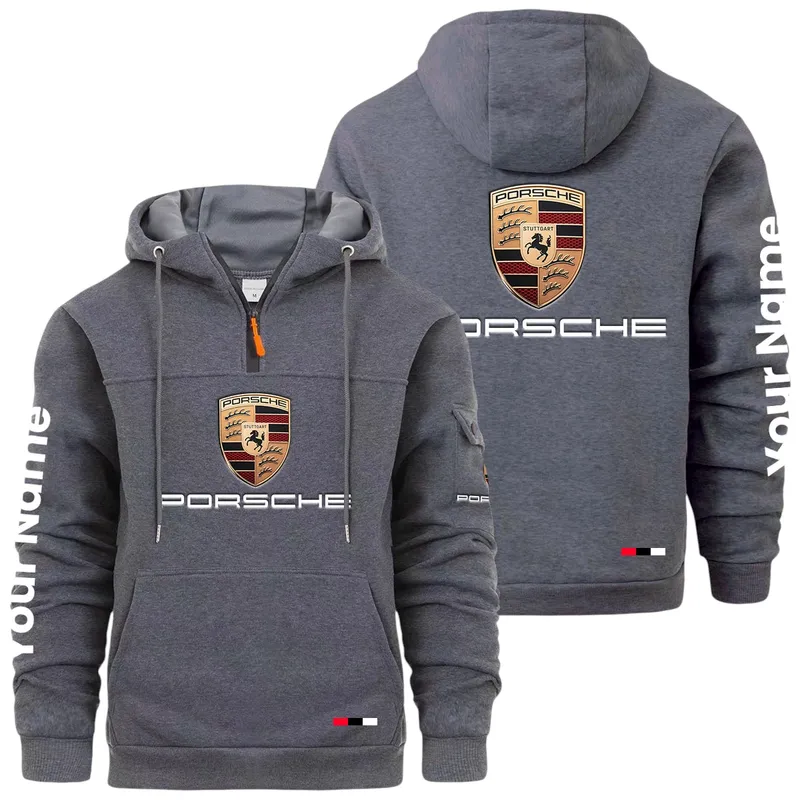 Iconic Sports Vehicle Large Pocket Hoodie, Rugged Streetwear Car Hoodie CAR514 - Dark Gray