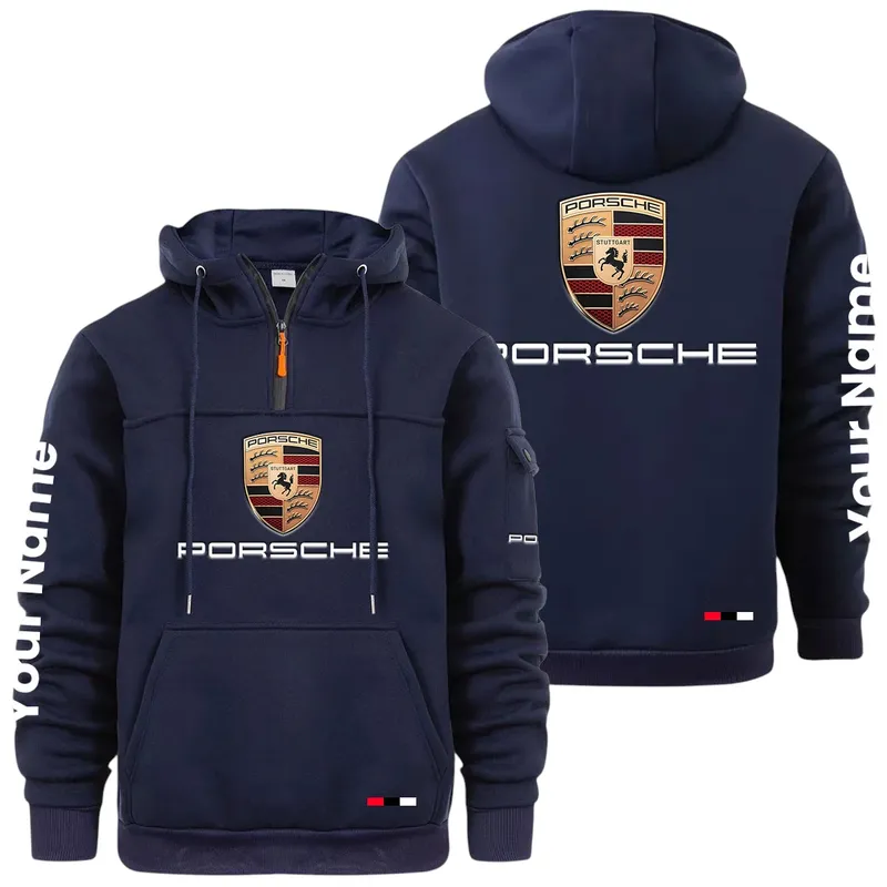 Iconic Sports Vehicle Large Pocket Hoodie, Rugged Streetwear Car Hoodie CAR514 - Navy