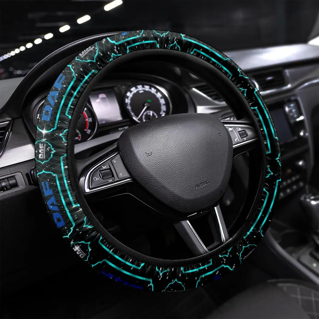 Industrial Steering Wheel Cover 3D Print, High-Performance Steering Cover CAR550 - Cyan